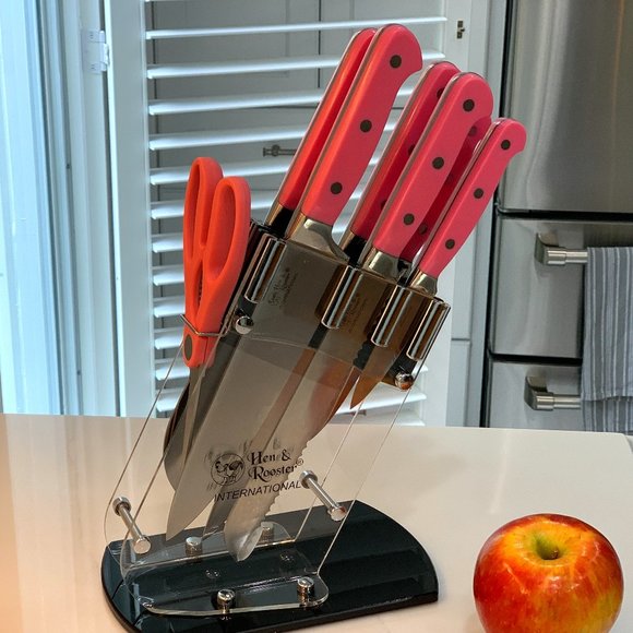 Barbie-pink Seven-piece Kitchen cutlery set from Hen & Rooster-New in Box - Picture 4 of 12